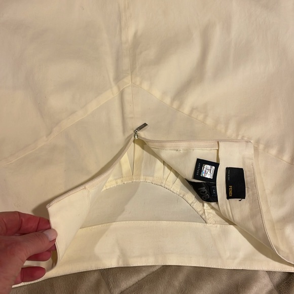 FENDI SKIRT size 44 Pale Yellow - Picture 6 of 14